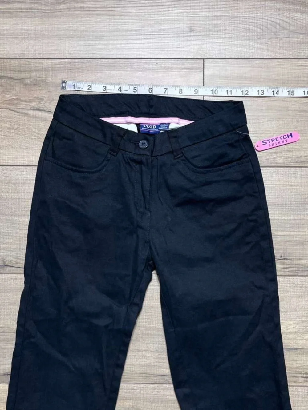 Izod Girls Skinny Schoolwear Uniform‎ Pants Size 1 Regular Black